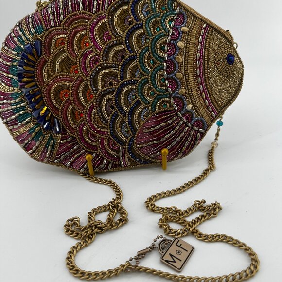 Mary Frances Rainbow Fish Beaded Crossbody Bag - Picture 4 of 6